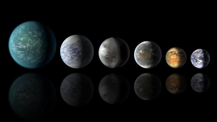 Imagem planetas como a Terra no Universo