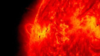Imagem de manchas solares no Sol