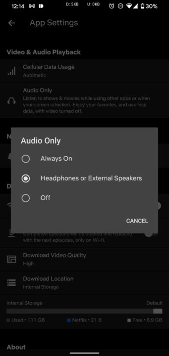 Netflix sound content Android - vídeo