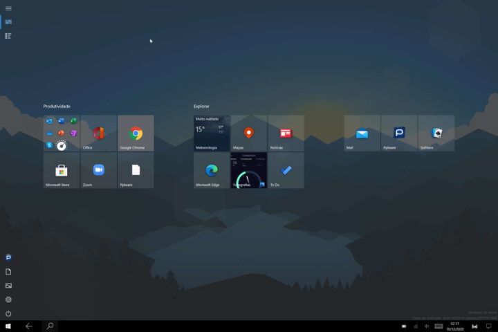 Windows 10 tablet modo configurar opções