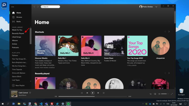 Spotify clientes músicas ouvidas limpar