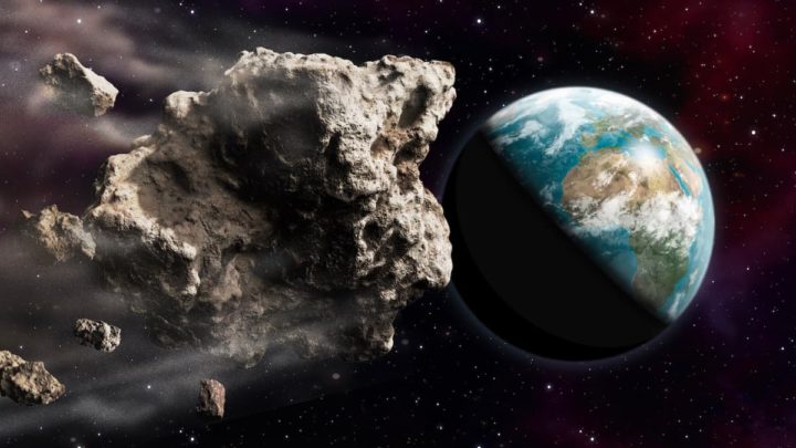 Ilustração do asteroide que passará pela Terra