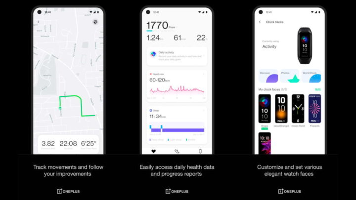 OnePlus smartband imagem wearables apresentada