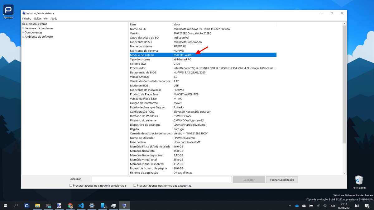 Como saber o modelo do seu PC no Windows 10 sem usar qualquer app