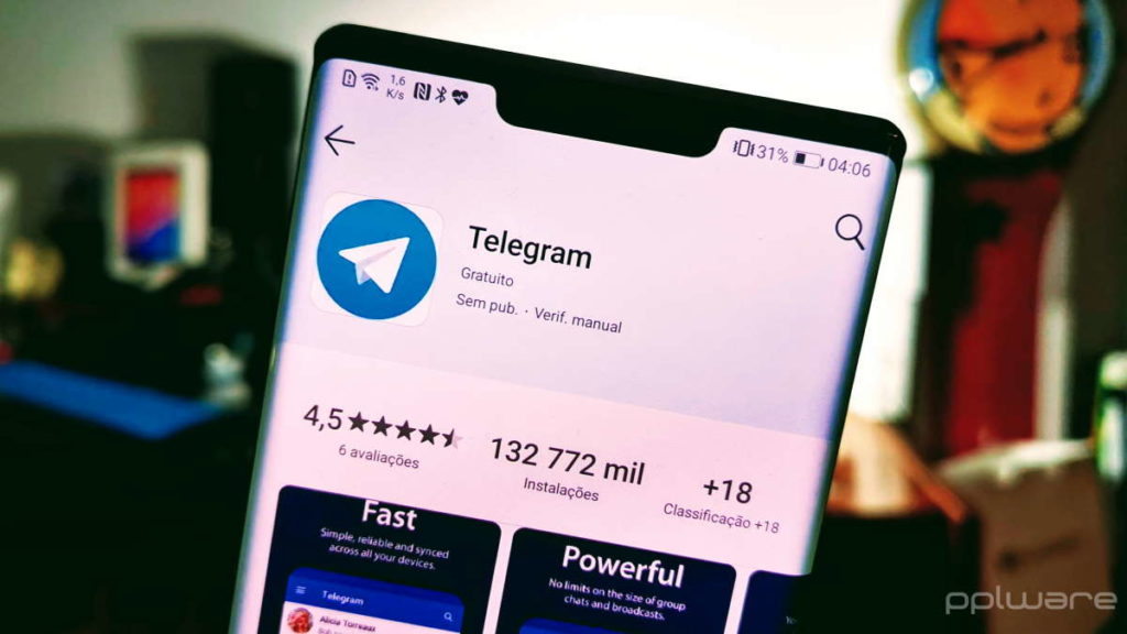 Telegram smartphone bateria energia poupar