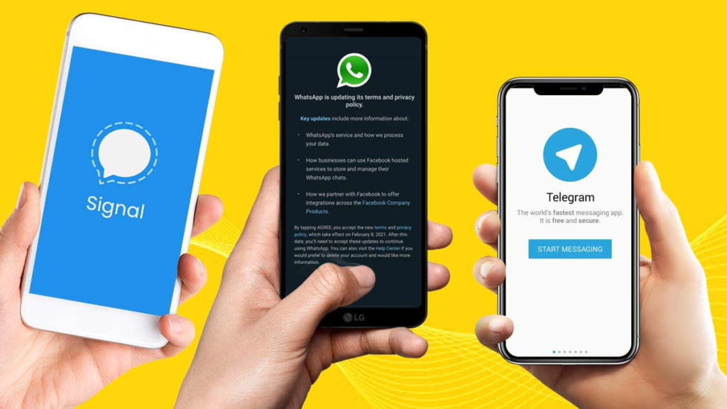Instalações do Signal e Telegram dispararam por culpa das novas regras do WhatsApp