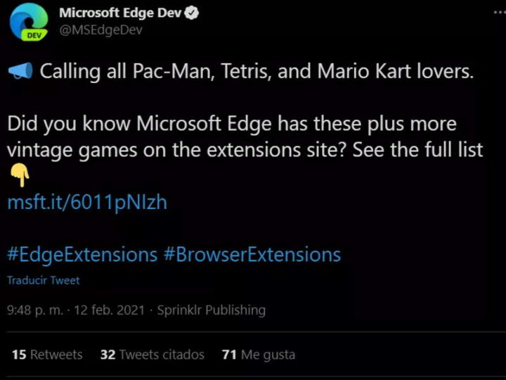 Edge Microsoft extensões jogos segurança