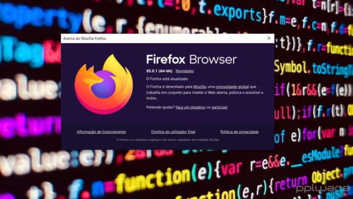 Firefox Windows browser Mozilla atualização