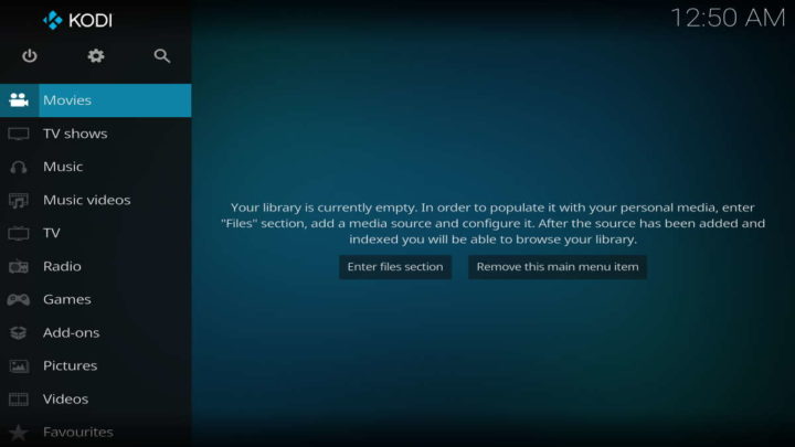 Kodi media player versão atualizar