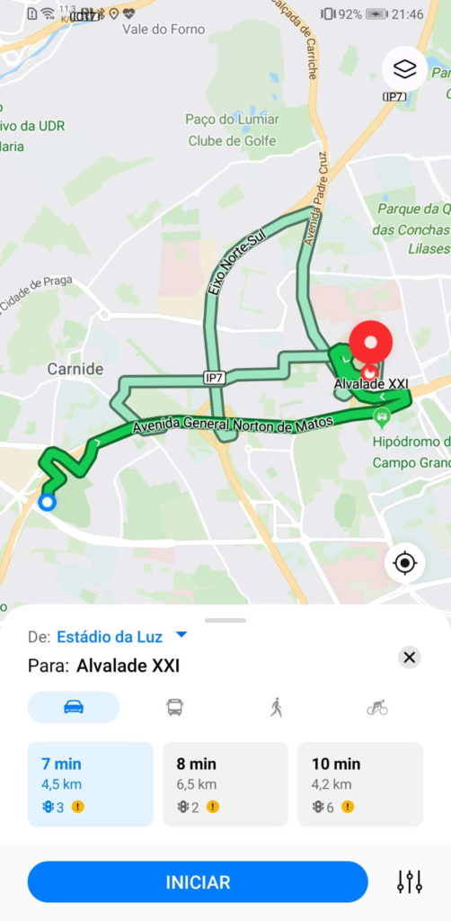 Petal Maps Huawei direções transportes públicos bicicleta