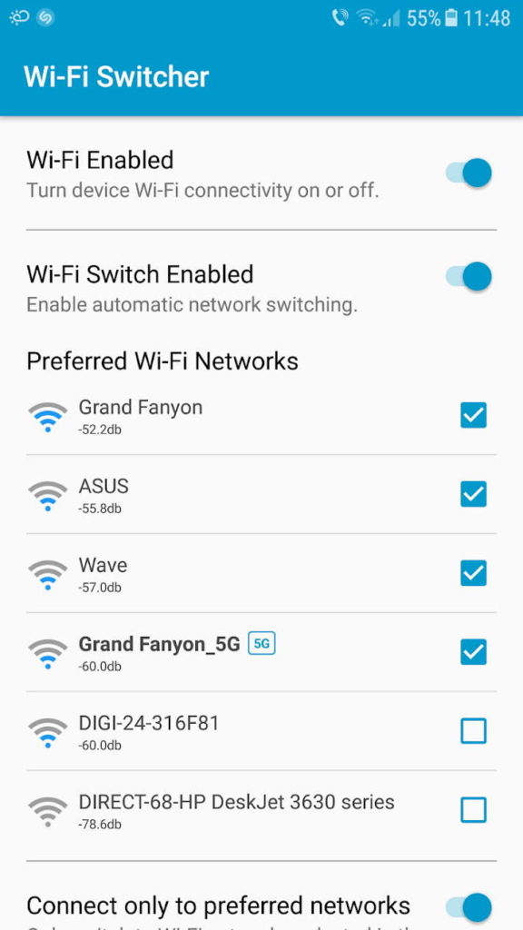 WiFi Android redes utilizadores apps