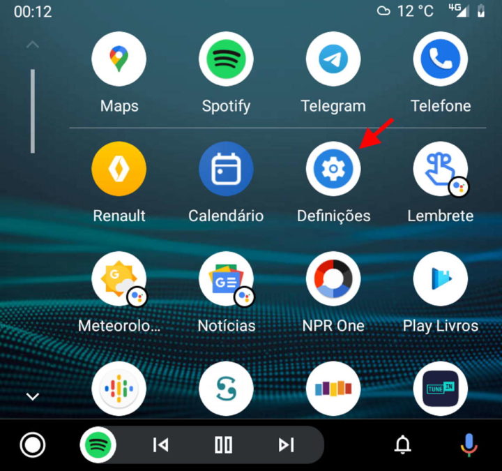 Android Auto Google imagem fundo ecrã
