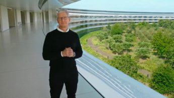 Imagem Evento Apple com Tim Cook