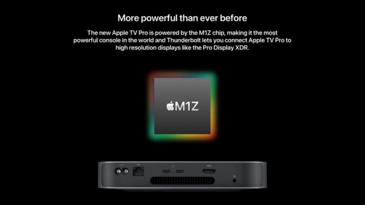 Imagem de conceito Apple Tv com SoC M1