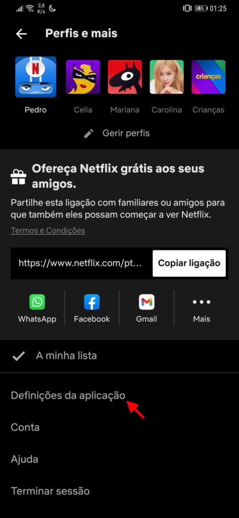Android Netflix espaço SD armazenamento