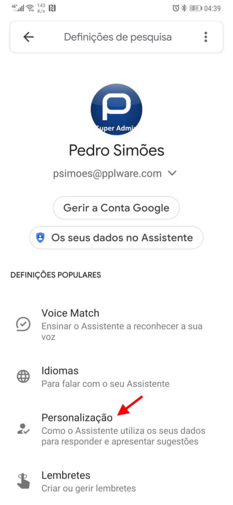 assistente Google Android ecrã bloqueio