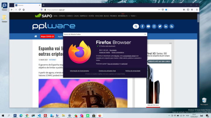 Firefox Mozilla problemas atualização browser