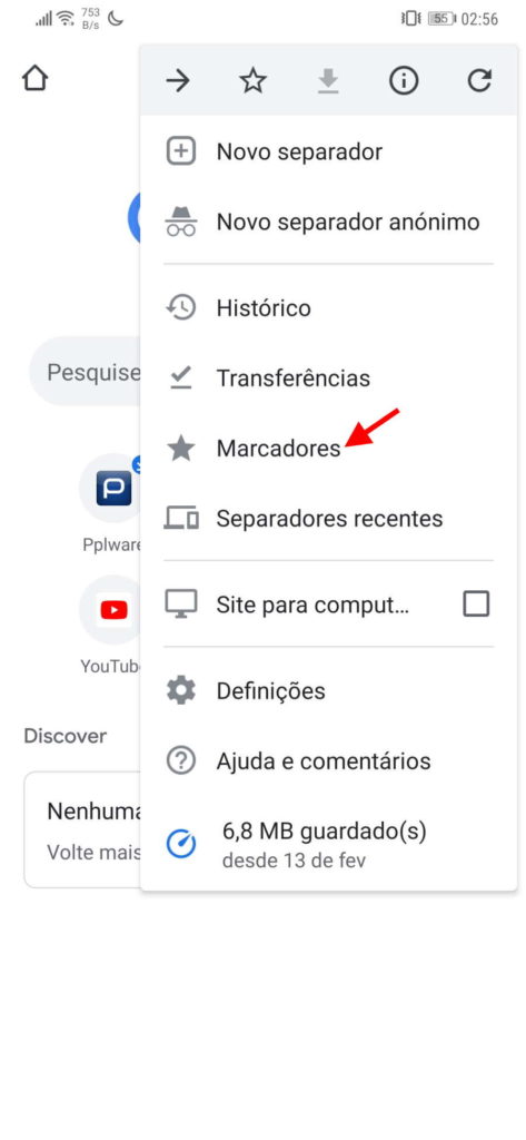 Chrome páginas ler tarde Google browser