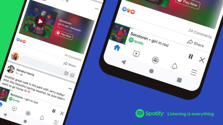 Facebook Spotify música streaming partilhada