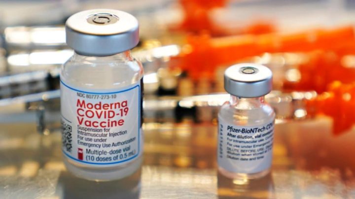Doses da vacina da Pfizer-BioNTech e da Moderna