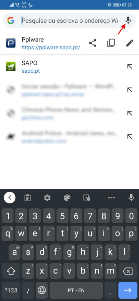 assistente Google Android Chrome pesquisa