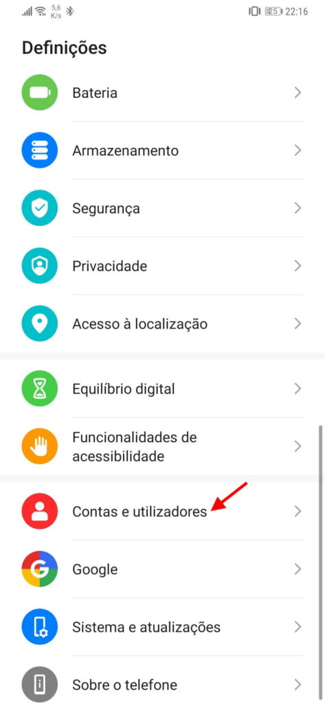 Datos de sincronización de la cuenta de Google Android