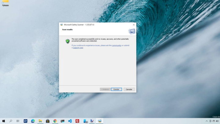 Windows 10 malware Safety Scanner Microsoft segurança