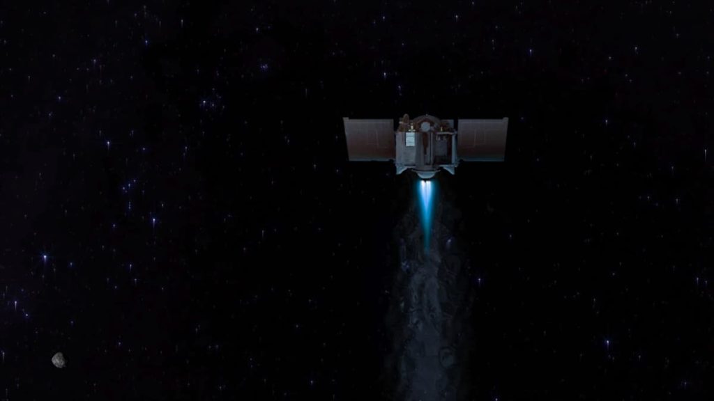 Segunda-feira a NASA traz para casa um pedaço do asteroide Bennu