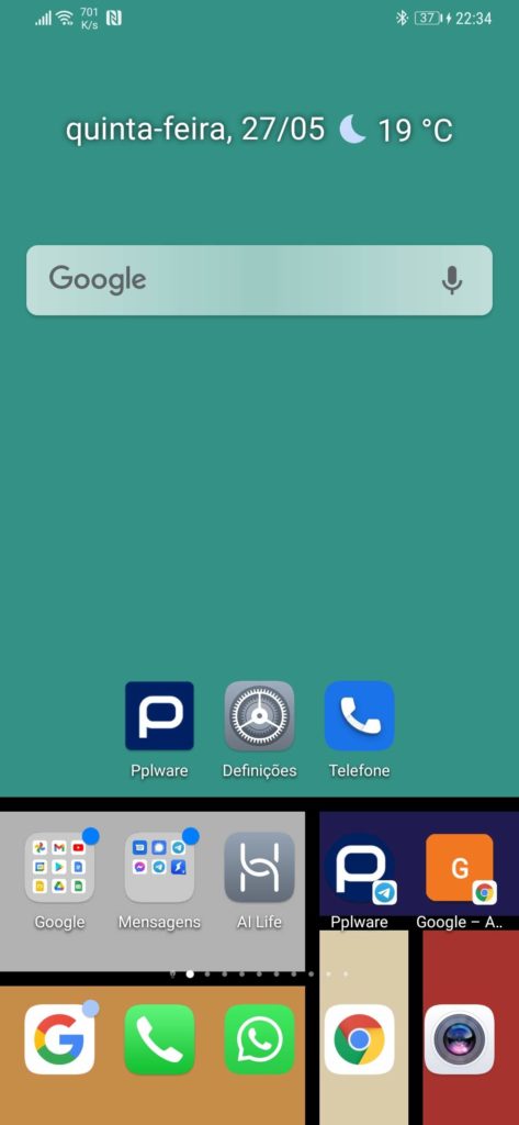 Android wallpaper WellPaper utilização informação