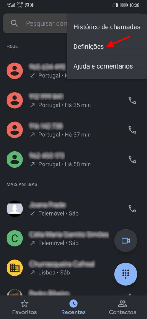 Aplicación de conexión de teléfono de Google Android