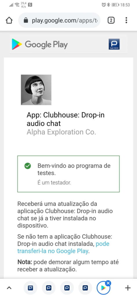 Clubhouse Android APK app instalação