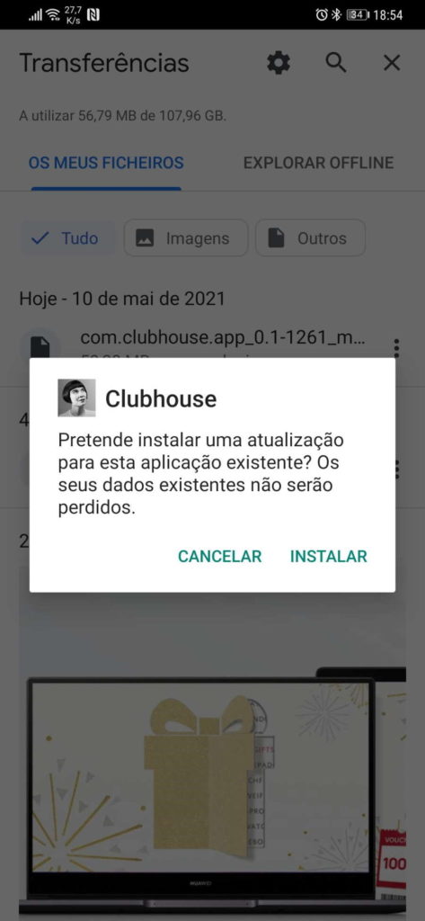 Clubhouse Android APK app instalação