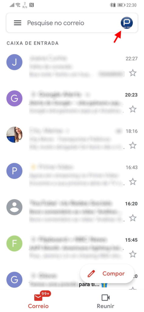 Gmail Google Android imagem serviços
