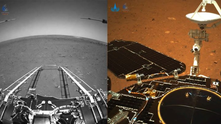 Imagem do rover chinês no planeta vermelho