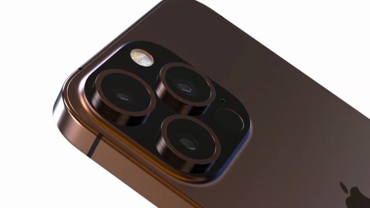 Ilustração conjunto de câmaras maior no iPhone 2021