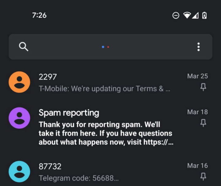 Mensajes de Google Android RCS favorito