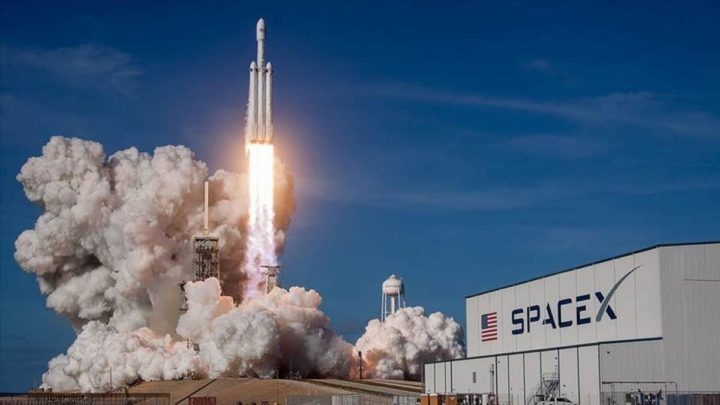 Imagem lançamento de foguetão SpaceX