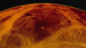 Ilustração da crosta do planeta Vénus