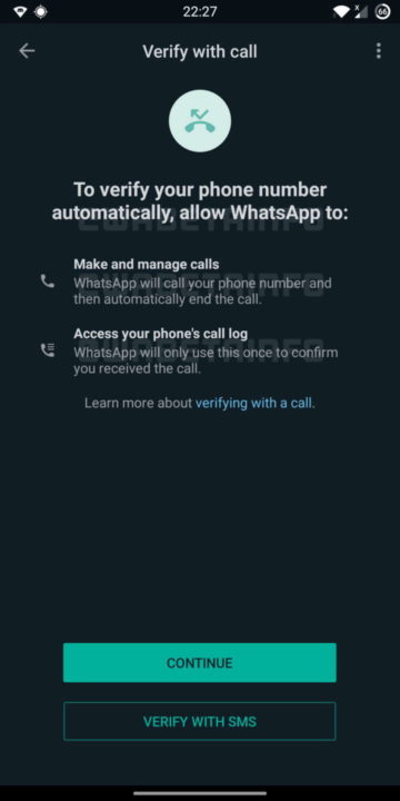 WhatsApp chamada validação segurança