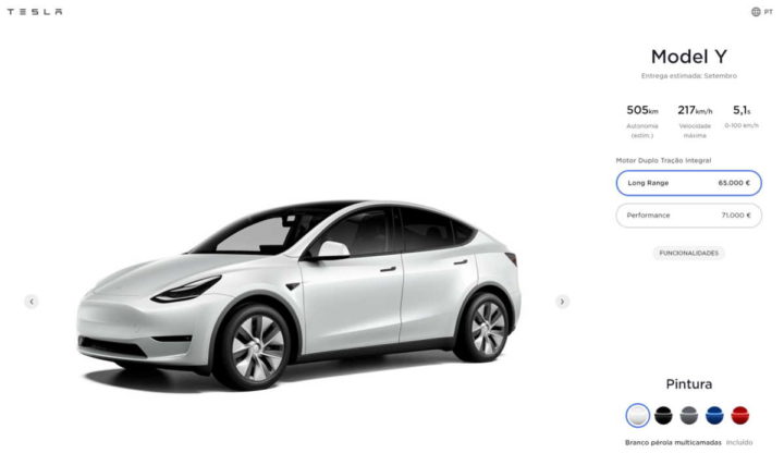 Model Y Tesla Europa carros elétricos