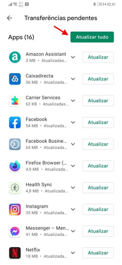 Play Store Android Google atualizar apps
