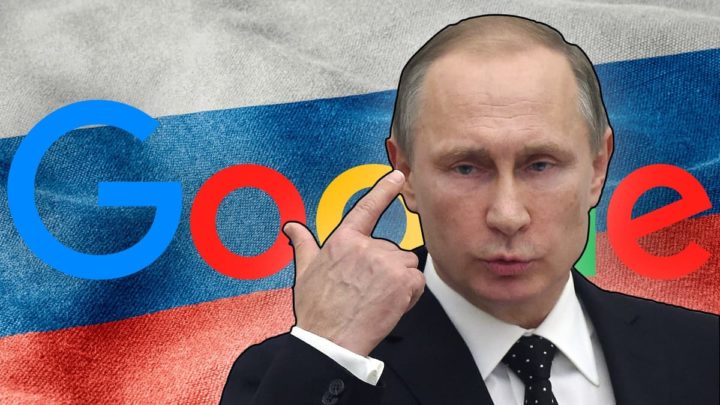 Ilustração Rússia multa Google