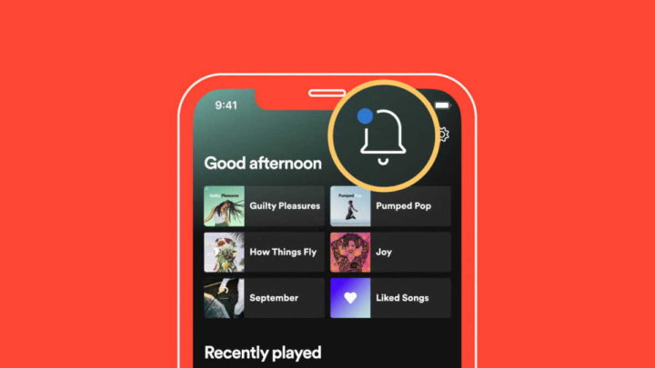 Spotify novidades música interface alertas