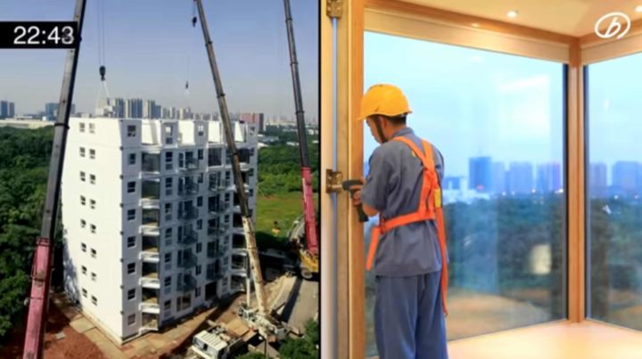 ¡simplemente impresionante!  China construye un edificio de 10 pisos en solo 29 horas