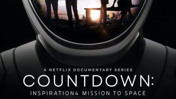 Cartaz do documentário da Netflix acerca do primeiro voo espacial comercial da SpaceX.