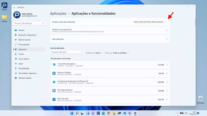 Windows 11 loja Microsoft apps instalar