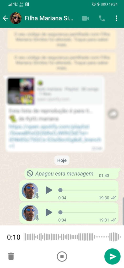 WhatsApp novidade voz mensagem gravadas