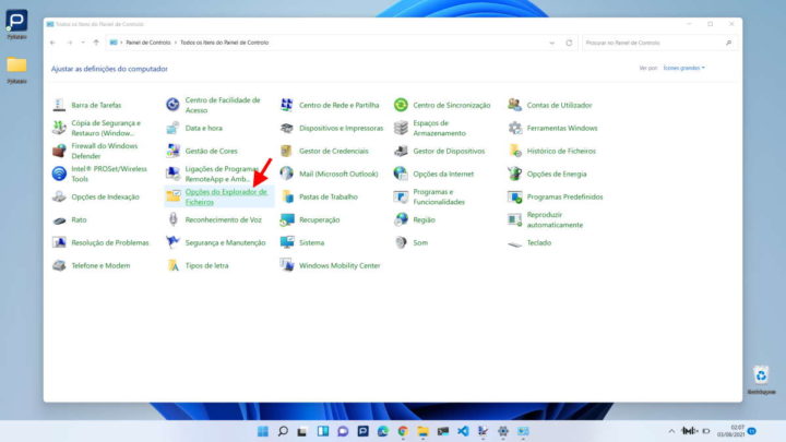 Windows 11 Microsoft Opões Pastas Ficheiros
