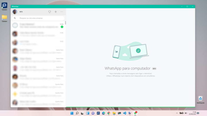 WhatsApp beta Windows macOS desktop
