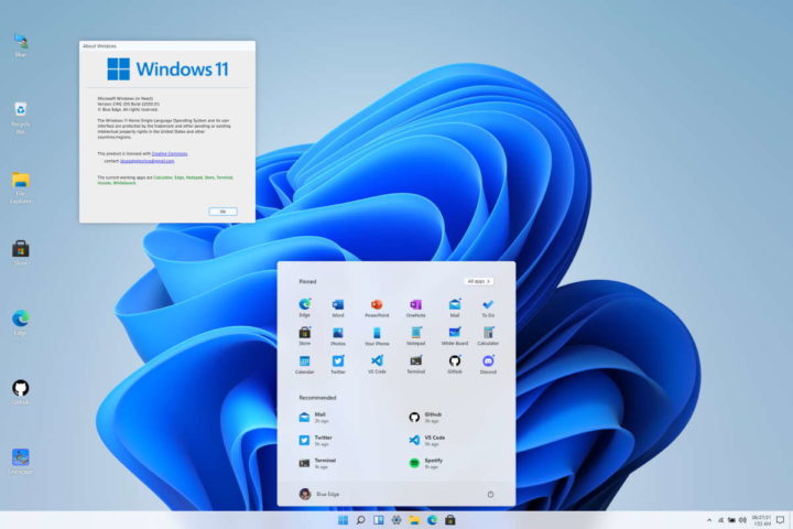 Windows 11 Microsoft browser menu Iniciar interface